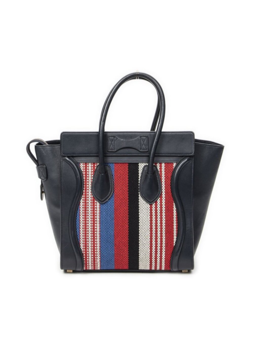 ★SOLD★ Celine Micro Luggage Black Red Blue Calfskin Leather - Picture 5 of 10